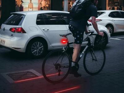 Verk 14498 Laserové zadní světlo na kolo 5 LED 