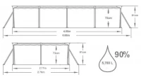 Bestway 56424 Steel Pro Frame bazén s konstrukcí 400 x 211 x 81 cm s kartušovou filtrací