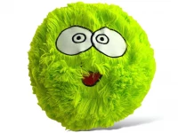 GGV 5566 Plyšový míč chlupatý pro děti 25 cm, zelená