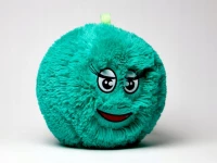 GGV 5566 Plyšový míč chlupatý pro děti 25 cm, zelená