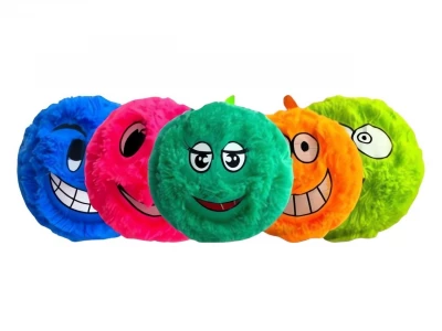 GGV 5566 Plyšový míč chlupatý pro děti 25 cm, zelená