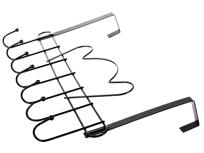 Verk 27217 Závěsný věšák na dveře 46 cm 7 háčků, černá