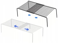 Verk 27225 Kuchynská polica s nastaviteľnou dĺžkou 32 - 55 cm, čierna