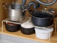 Verk 27225 Kuchynská polica s nastaviteľnou dĺžkou 32 - 55 cm, čierna