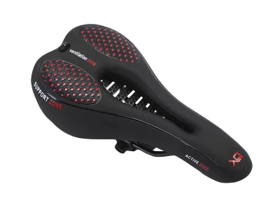 Verk 14507 Športové penové sedlo na bicykel, čierno-červené