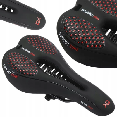 Verk 14507 Športové penové sedlo na bicykel, čierno-červené