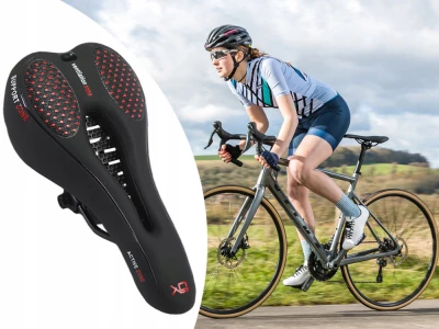 Verk 14507 Športové penové sedlo na bicykel, čierno-červené