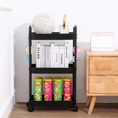 Verk 27259 Regál na kolečkách, 3 police černá