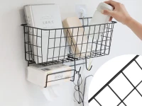 Verk 27229 Závěsný oraganizér s háčky, bílá