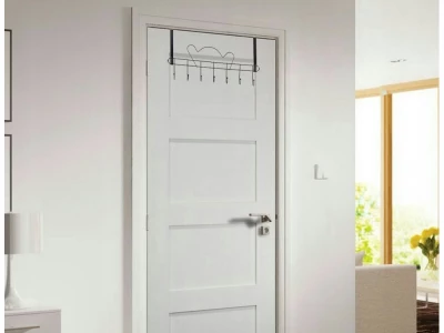 Verk 27217 Závesný vešiak na dvere 46 cm 7 háčikov, biela