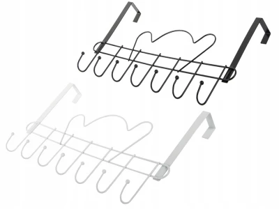 Verk 27217 Závesný vešiak na dvere 46 cm 7 háčikov, biela