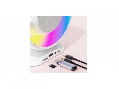 GGV 4294 Karaoke Bluetooth reproduktor 5 W, 2x bezdrôtový mikrofón biela