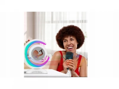 GGV 4294 Karaoke Bluetooth reproduktor 5 W, 2x bezdrôtový mikrofón biela