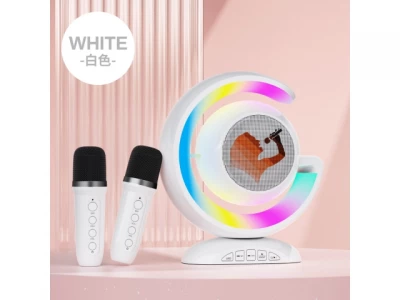 GGV 4294 Karaoke Bluetooth reproduktor 5 W, 2x bezdrôtový mikrofón biela