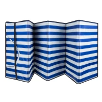 Trizand 23137 Skládací rohož na kempování, pláž 190 x 66 x 1 cm, modrobílá