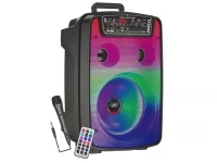 GGV 808 Bluetooth reproduktor, LED podsvícení, mikrofon, dálkové ovládání, 30 W, černá