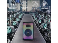 GGV 8136 Bluetooth reproduktor, LED podsvietenie, mikrofón, diaľkové ovládanie, 10 W, čierna