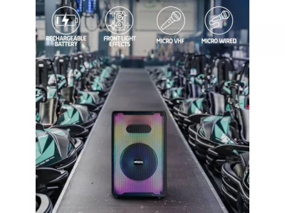 GGV 8136 Bluetooth reproduktor, LED podsvietenie, mikrofón, diaľkové ovládanie, 10 W, čierna