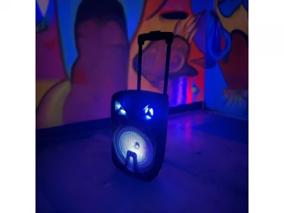 GGV W99 Bluetooth reproduktor, LED podsvícení, mikrofon, dálkové ovládání, 20 W, černá