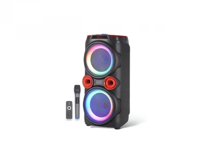 GGV X910 Bluetooth reproduktor, LED podsvietenie, mikrofón, diaľkové ovládanie, 200 W, čierna