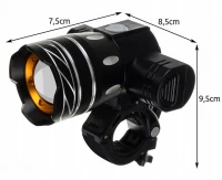 Trizand 23681 Sada LED osvětlení na kolo, T6,  AKU 2 ks