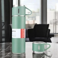 AFF 4159 Termoska 500 ml + hrneček 3 ks v dárkové krabičce, zelená