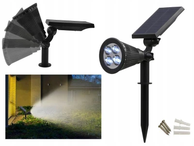 Gardlov 24002 Zahradní solární 4 LED reflektor, IP65, 120 lm