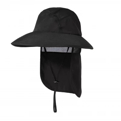 Pronett XJ5375 Rybářský klobouk s chráničem na krk, černá