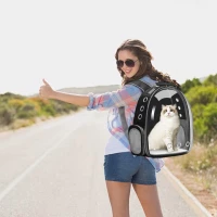 Nuxie 2791 Přepravní batoh pro psy a kočky černý