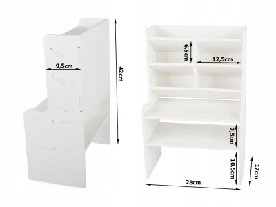 Verk 01966 Stolní organizér 42 x 28 x 17 cm bílý