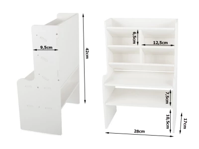 Verk 01966 Stolní organizér 42 x 28 x 17 cm bílý