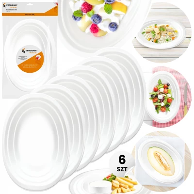 Vergionic 8053 Talíř oválný, plast, 14,5 x 21,5 cm 6 ks