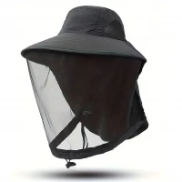 Pronett XJ5374 Rybářský klobouk s moskytiérou, tmavě modrá