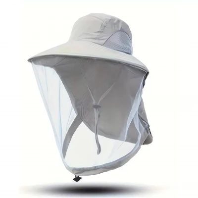 Pronett XJ5374 Rybářský klobouk s moskytiérou, tmavě modrá