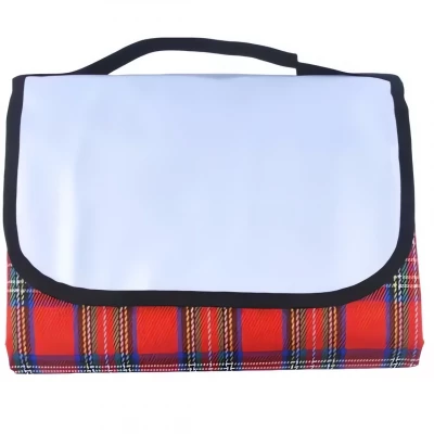 Pronett XJ5439 Pikniková deka 150 x 150 cm károvaná červená