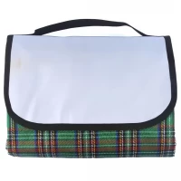 Pronett XJ5438 Pikniková deka 150 x 180 cm károvaná zelená