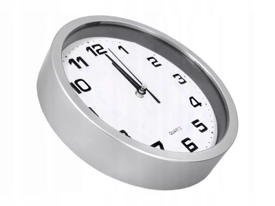 Verk 27067 Nástenné hodiny analógové 20 cm strieborné