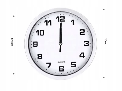 Verk 27067 Nástenné hodiny analógové 20 cm strieborné