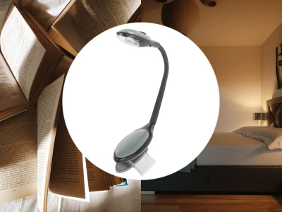 Verk 01682 Praktická LED lampička s klipem černomodrá