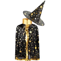 Verk 26118 Karnevalový set čarodejnícky plášť + klobúk detský veľ. L