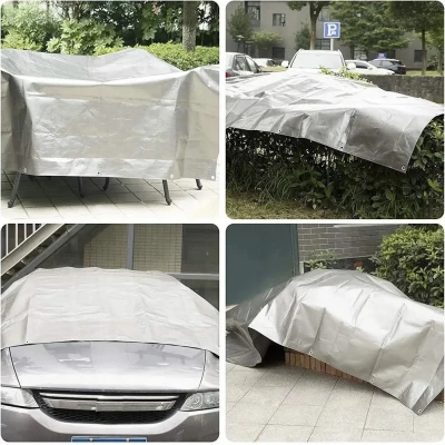 Gardlov 24652 Krycia plachta krycia s kovovými okami 120g/m2, 3 x 4 m, strieborná