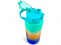 GGV Motivační lahve na vodu 3 ks, 2000 ml, 900 ml, 300 ml modrooranžovozelená