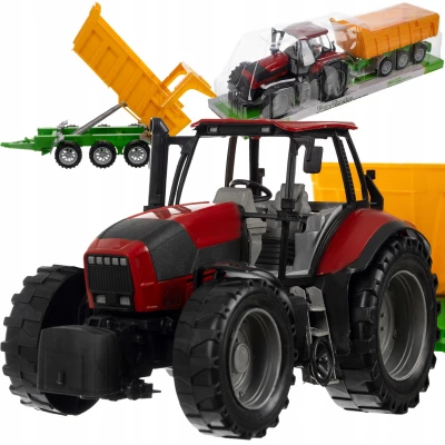 Kruzzel 24711 Traktor s prívesom 50 cm, červený