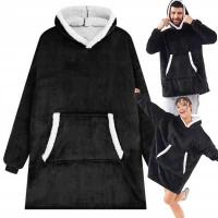 Verk 24558 Televizní mikina s kapucí, oversize, černá