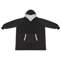 Verk 24558 Televizní mikina s kapucí, oversize, černá