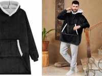 Verk 24558 Televizní mikina s kapucí, oversize, černá