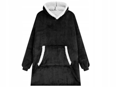 Verk 24558 Televizní mikina s kapucí, oversize, černá