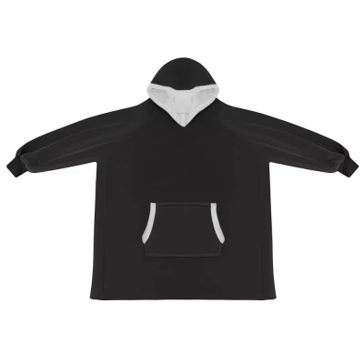 Verk 24558 Televizní mikina s kapucí, oversize, černá
