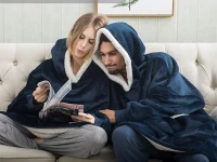 Verk 24558 Televizní mikina s kapucí, oversize, tmavě modrá