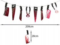 Verk 26125 Girlanda krvavé nástroje mučenia Halloween 200 cm